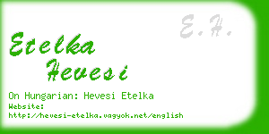 etelka hevesi business card